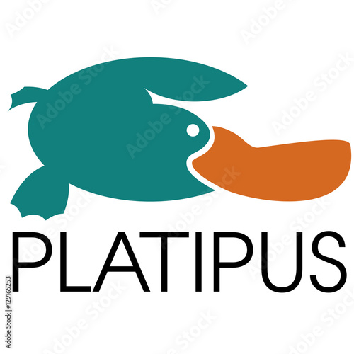 Platipus sign animal vector