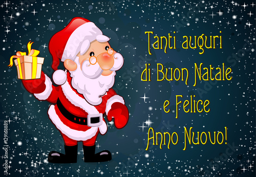 Italian Merry Christmas and Happy New Year congratulatory letter