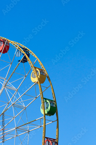 Amusement park ferris wheel