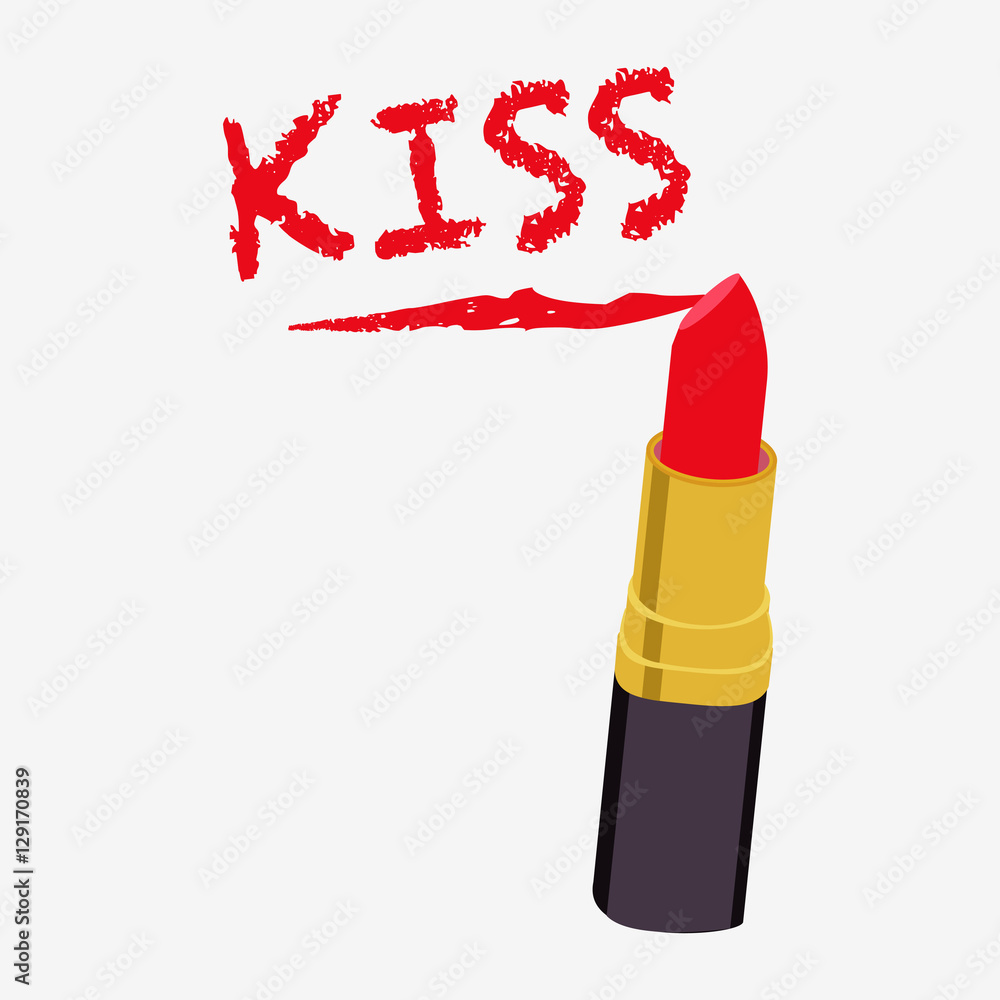 Red lipstick isolated on white background Red lipstick isolated on white background