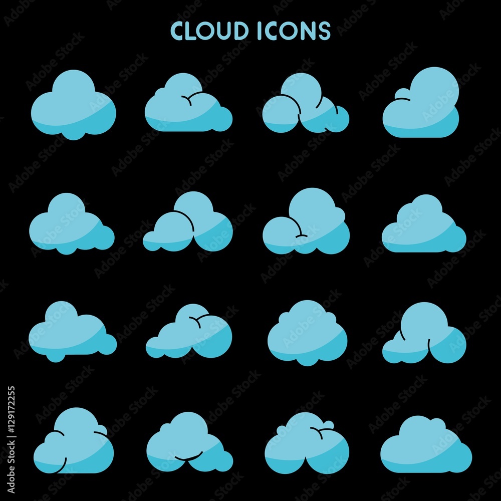Fototapeta premium Cloud icons
