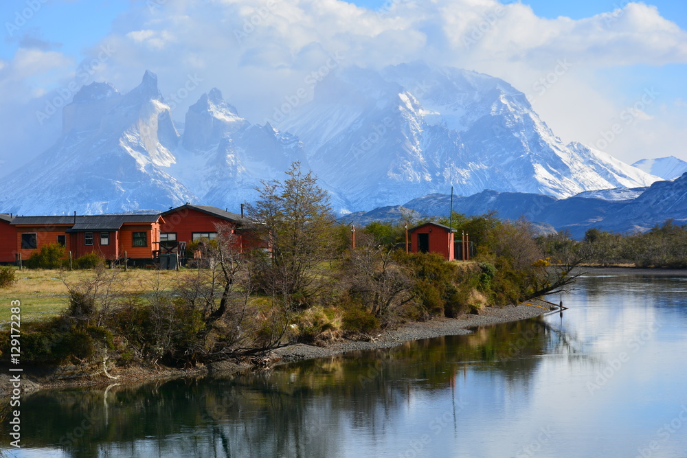 landscape of Country side in Patagonia Chile