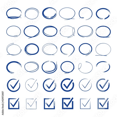 circle highlighter, check list