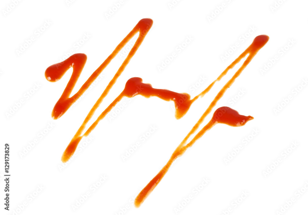 Tomato ketchup isolated on a white background