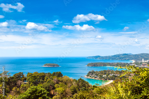 Aerial view of Kata, Karon, Patong View Point, Phuket , Thailand