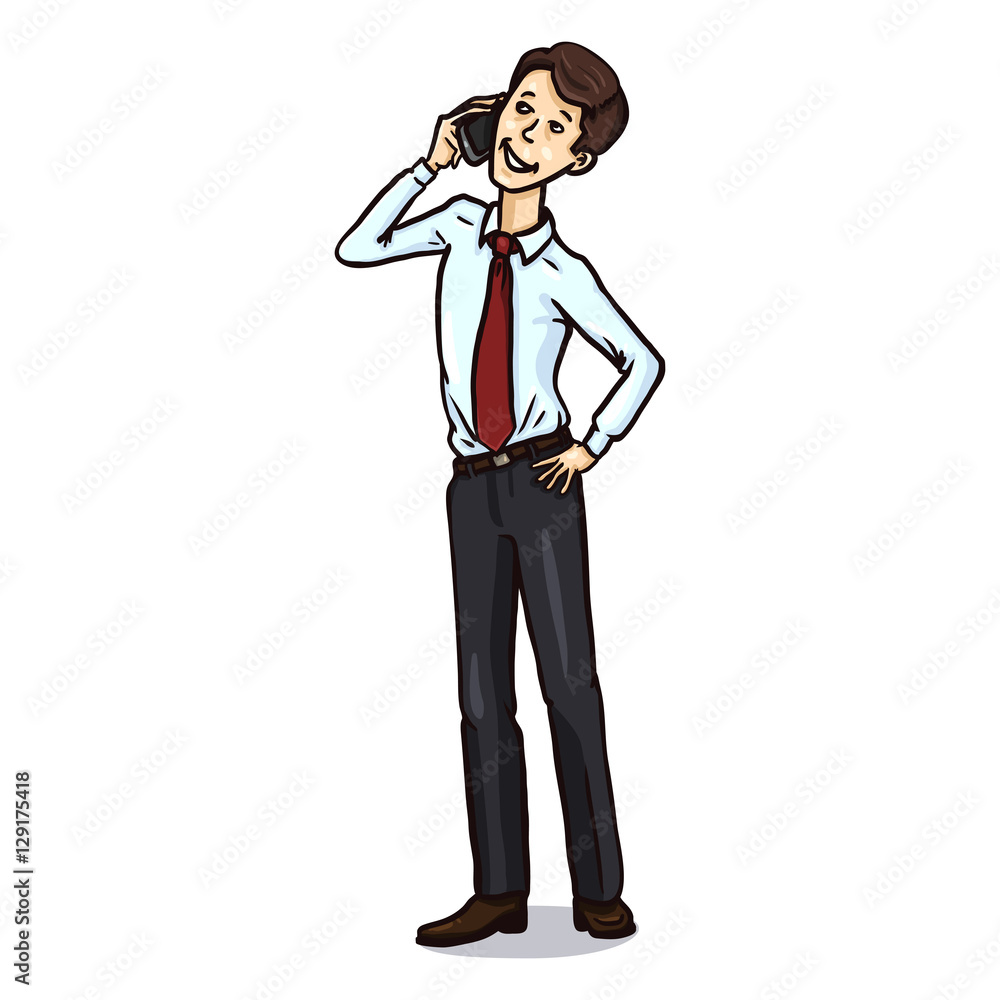 Vector Single Cartoon Business Character Vector Single Cartoon Business Character