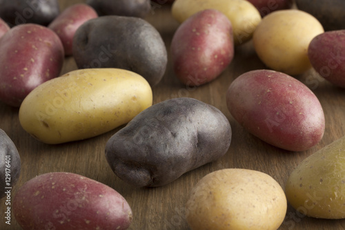 Variety of different potatoes