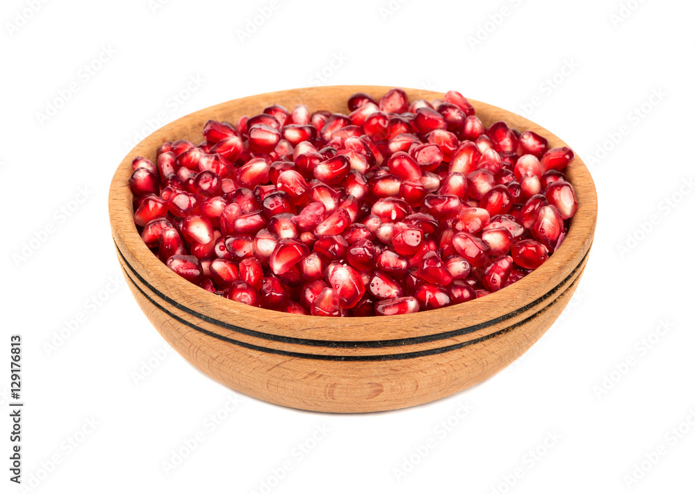 Grains pomegranate in bowl Grains pomegranate in bowl