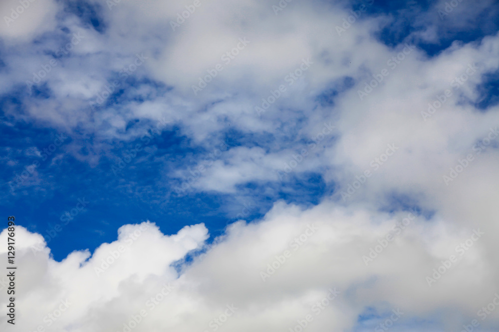 Obraz premium Blue sky with clouds.