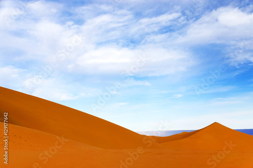 Sand dunes in Sahara Desert  Africa
