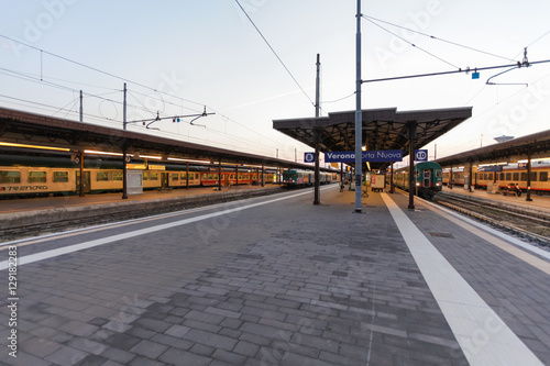 Fotografie Local passenger trains on railroad platform