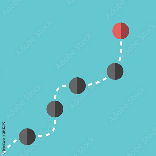 Spheres following leader