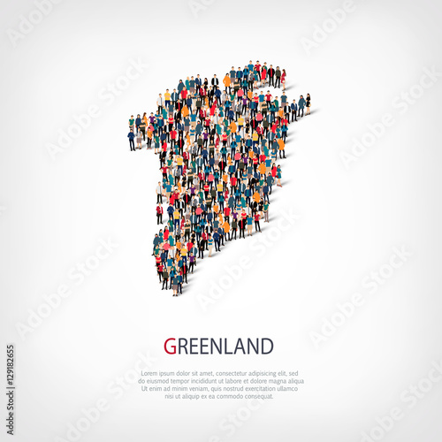 people map country Greenland vector