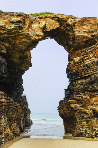 beach of the cathedrals natural arch photo
