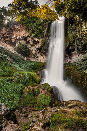 Waterfalls at Edessa Greece  Long Exposure Vertcal Shot
