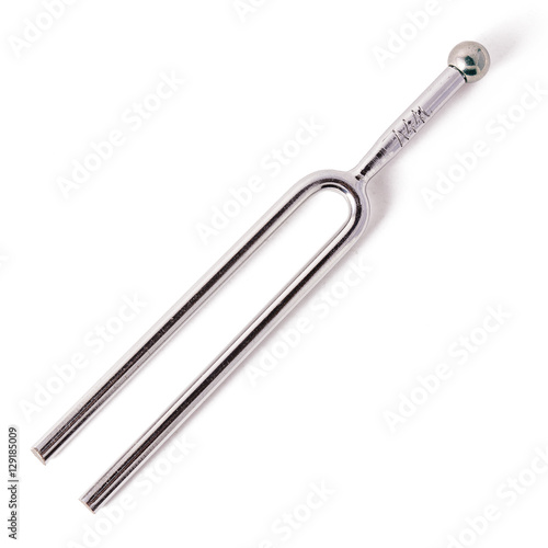 Tuning fork isolated on white background
