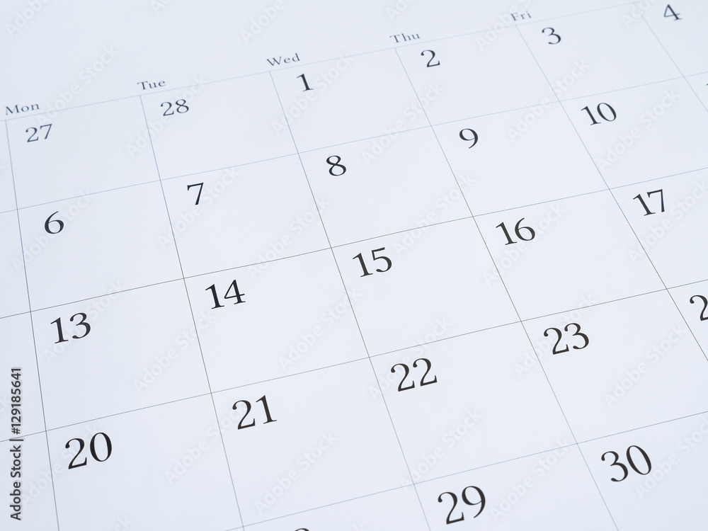Number of white calendar desk 2 Number of white calendar desk 2
