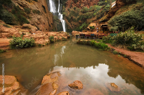 Ouzoud Waterfalls located in the Grand Atlas village of Tanaghmeilt, in the Azilal province in Morocco, Africa photo