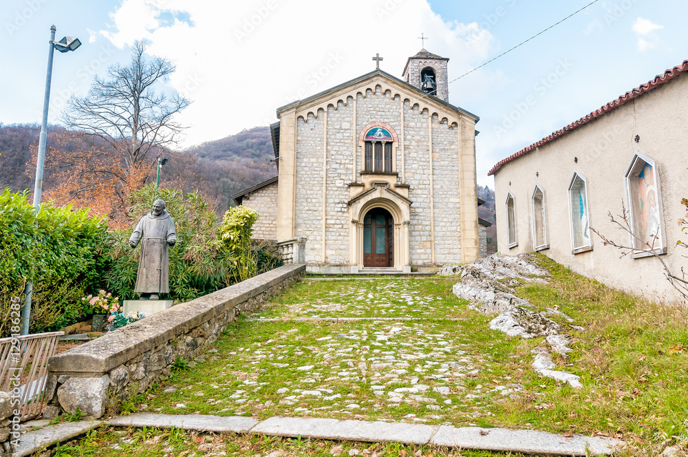 Sant Ambrogio church of Arcumeggia in province of Varese, Italy