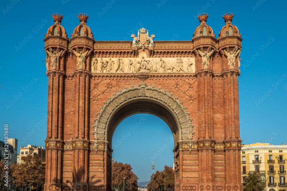 Naklejka premium Arc de Triomf of Barcelona Spain