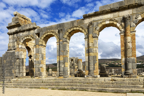 Roman Empire ruins of Volubilis  Morocco  Africa