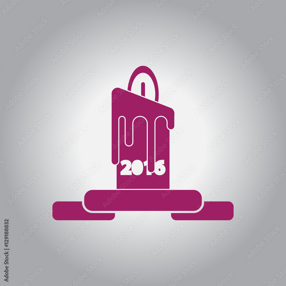 candle Vector illustration candle with old year number candle Vector illustration candle with old year number