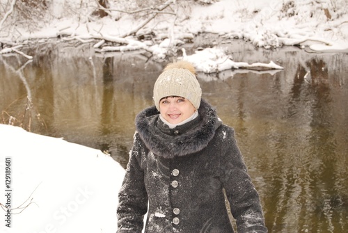 woman nature winter