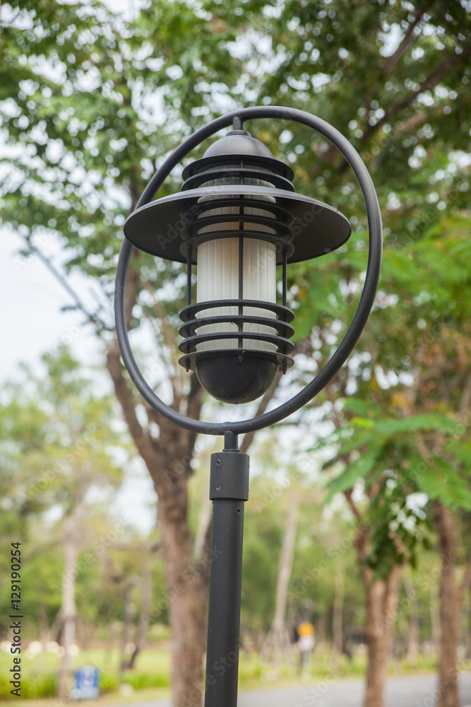 Street lamppost on the street