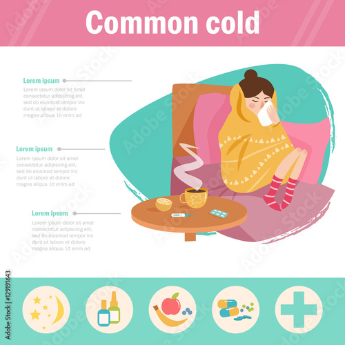 Common cold. Infographics,