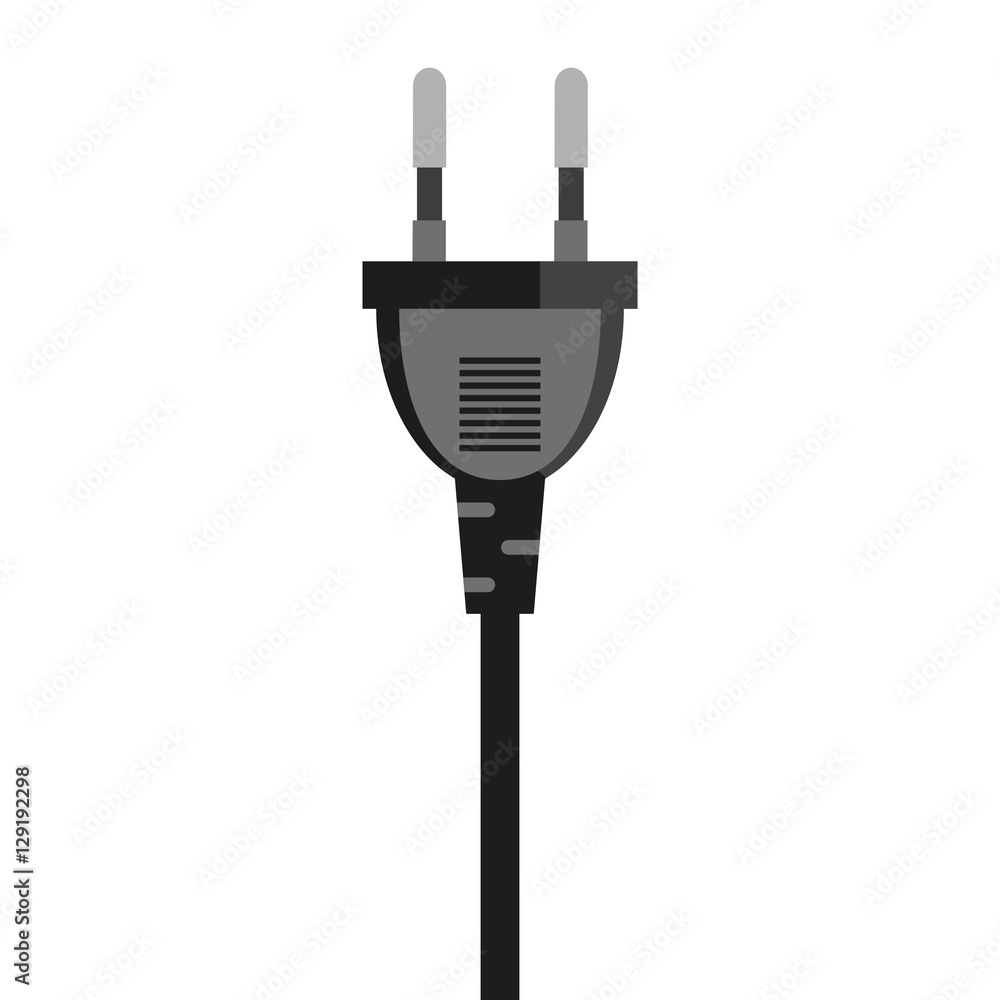 Vector icon of an electric plug. isolated on white background Vector icon of an electric plug. isolated on white background