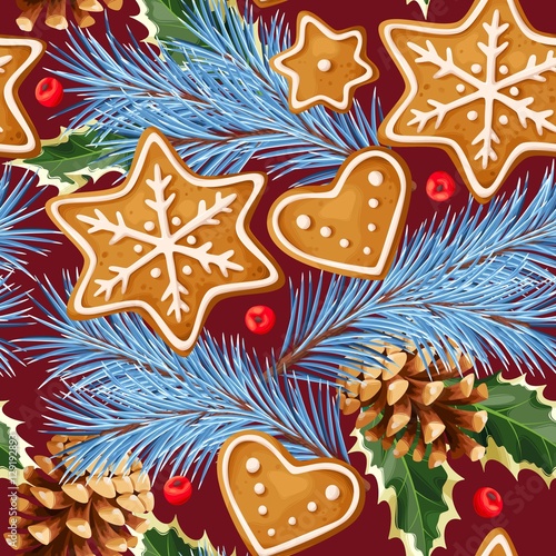 Christmas ginger seamless
