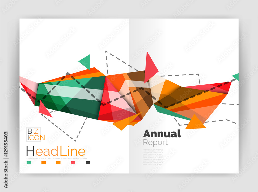 Unusual abstract corporate business brochure template