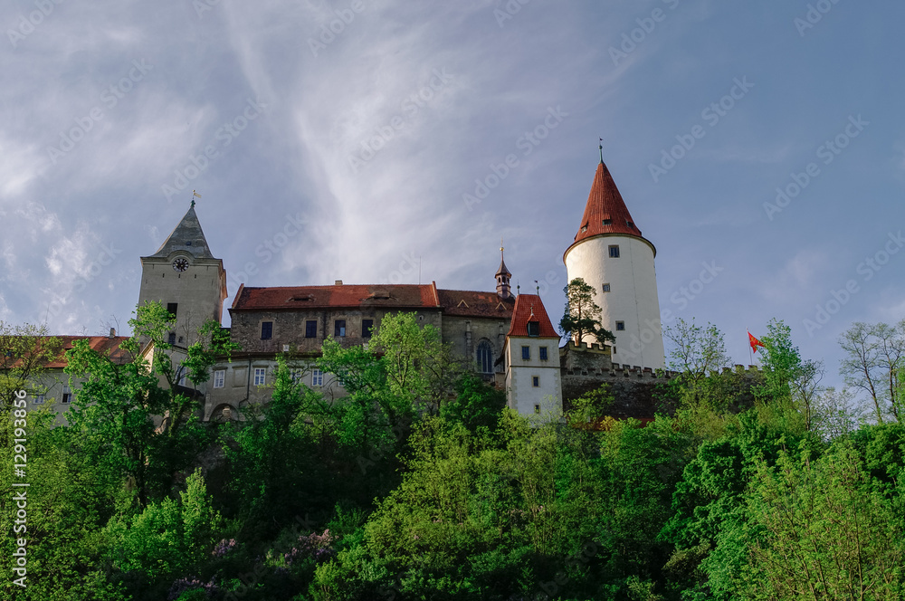 Medieval royal gothic castle Krivoklat, Central Bohemia, Czech Republic