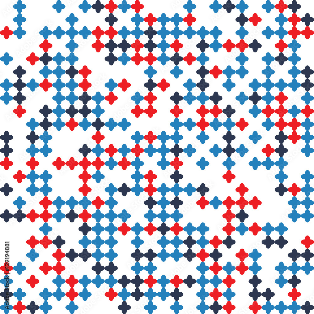 Fototapeta premium Abstract circle seamless xmas blue empty