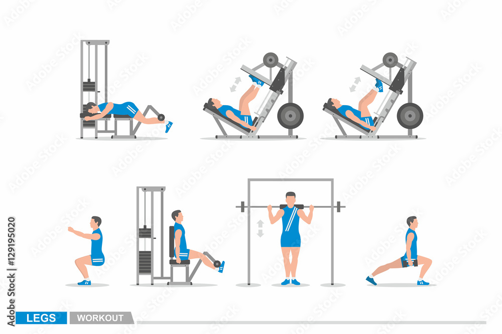 Set of workout for legs