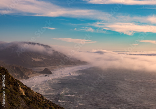 Cool Mist Over Big Sur During Late Afternoon