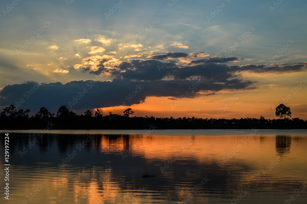 Sunset at Mrazek Pond, Everglades National Park, Florida