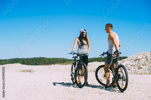 hiking biking