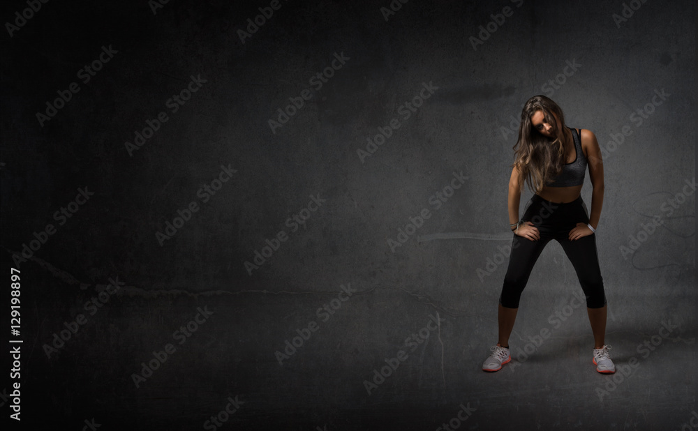 sportive resting herself