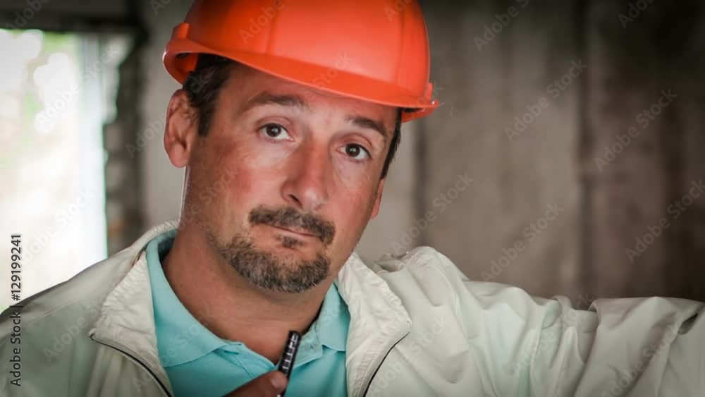 The Engineer-Builder Thinks On The Object. Close-Up RAW Video
The Engineer-Builder Thinks On The Object. Close-Up RAW Video