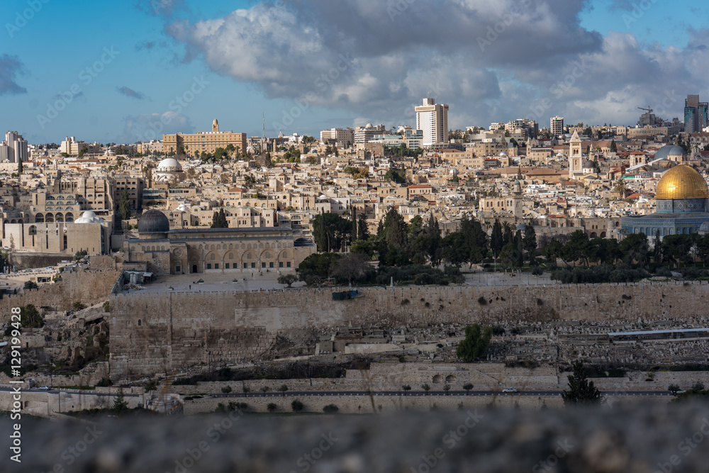 Fototapeta premium Jerusalem vom Ölberg aus gesehen