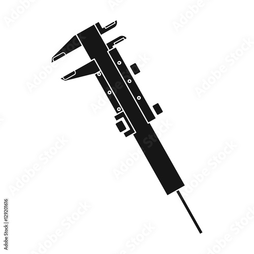 Caliper icon in black style isolated on white background. Build and repair symbol stock vector illustration.