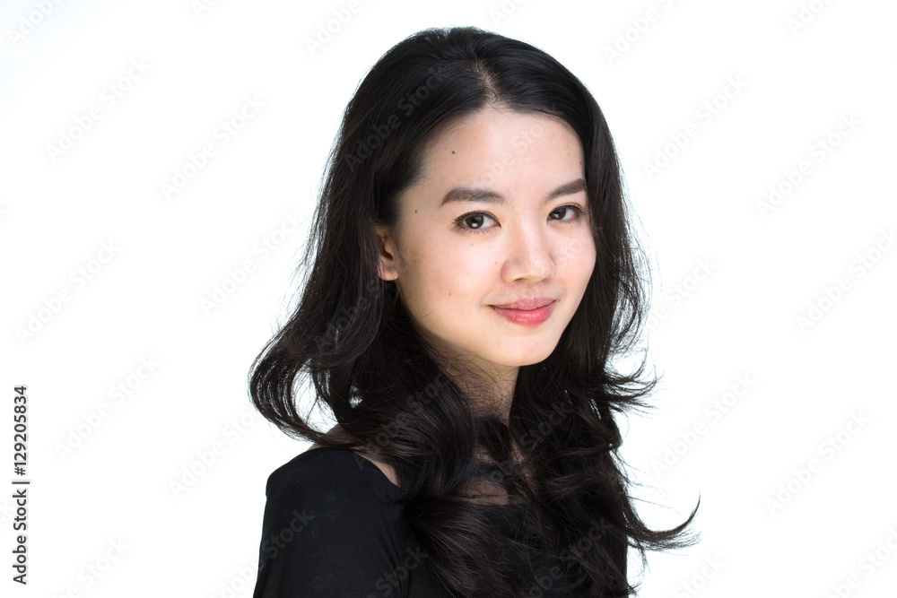 Portrait of an Asian beauty isolated on white Portrait of an Asian beauty isolated on white