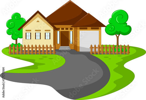 Vector illustration of cartoon house