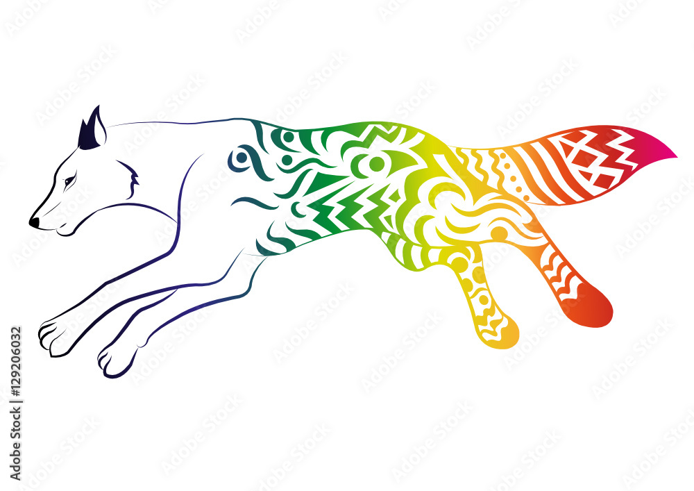 magic fox Stock Vector Adobe Stock