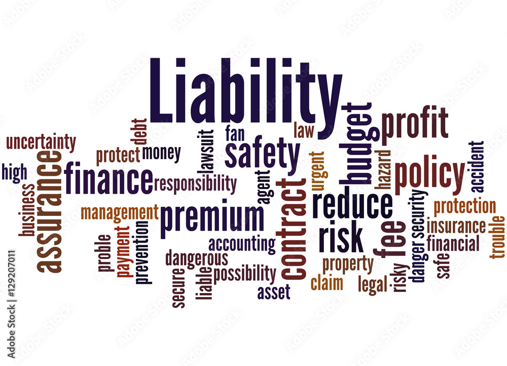 Fototapeta premium Liability, word cloud concept 8
