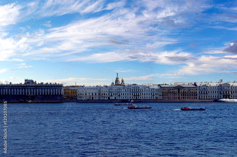 Fototapeta premium Saint-Petersburg Beautiful view of the river Neva in the summer