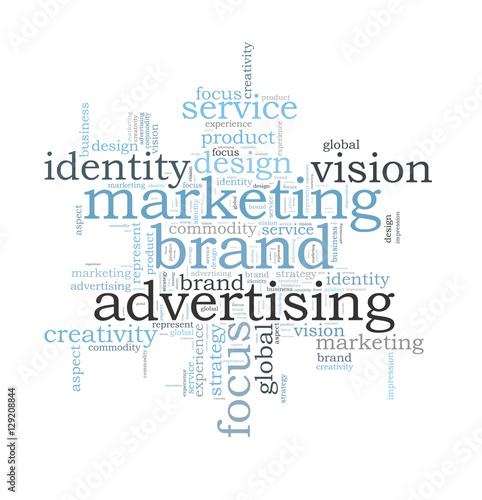 Marketing brand word cloud