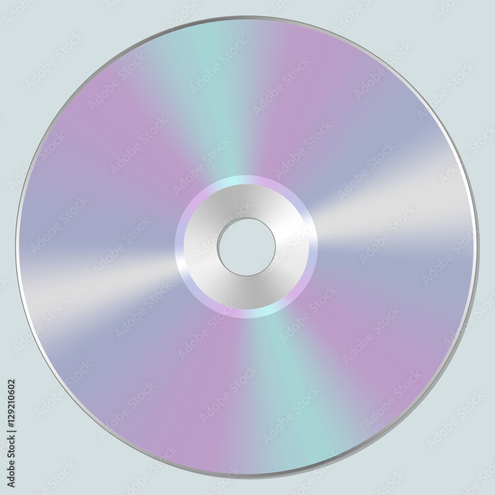 Vector illustration of isolated blank compact disc CD or DVD. Realistic style. Vector illustration of isolated blank compact disc CD or DVD. Realistic style.