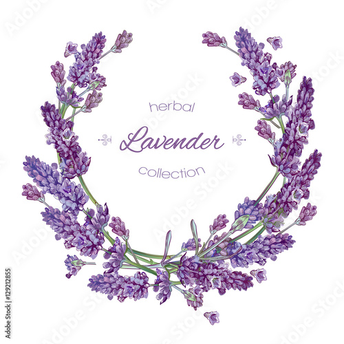 Lavender flowers wreath